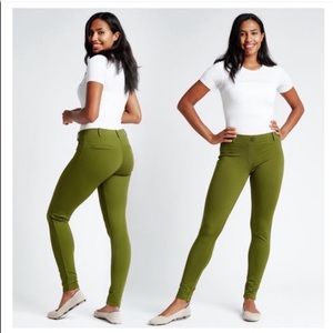 Betabrand fern green stretch pull on skinny ponte yoga dress pants size small